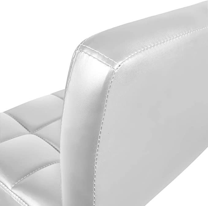 Orren Ellis Martel Swivel Adjustable Height PU Leather Bar Stool with